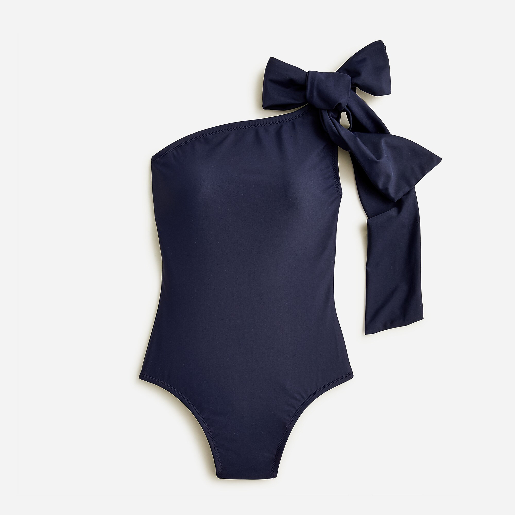 Bow one-shoulder one-piece | J. Crew US