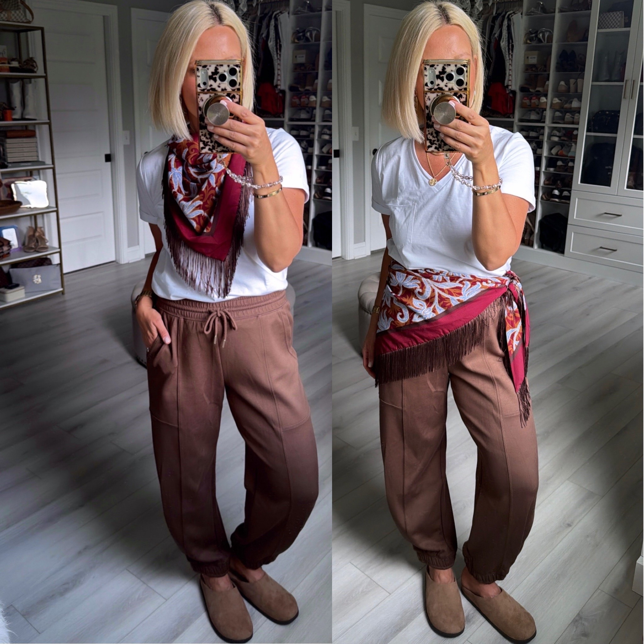 Tee and joggers small
Shoes TTS (if between sizes go up)

#LTKootd #LTKmomlife #LTKSeasonal