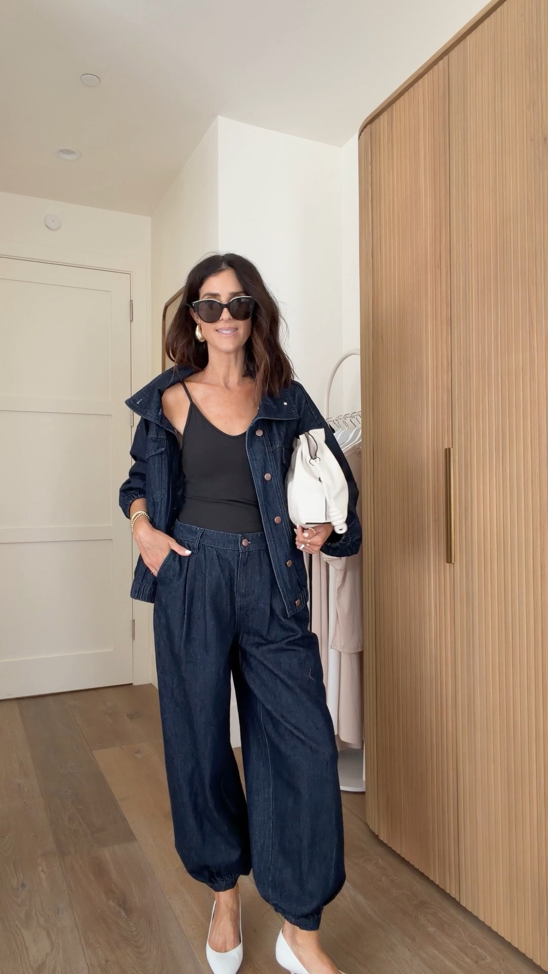 What do we think? I’m loving this denim on denim matching set! I’m just shy of 5-7” wearing the size M jacket from more of an oversized fit and XS pants from @Target #stylinbyaylin #aylin #matchingset 

#LTKootd #LTKgrwm #LTKSeasonal