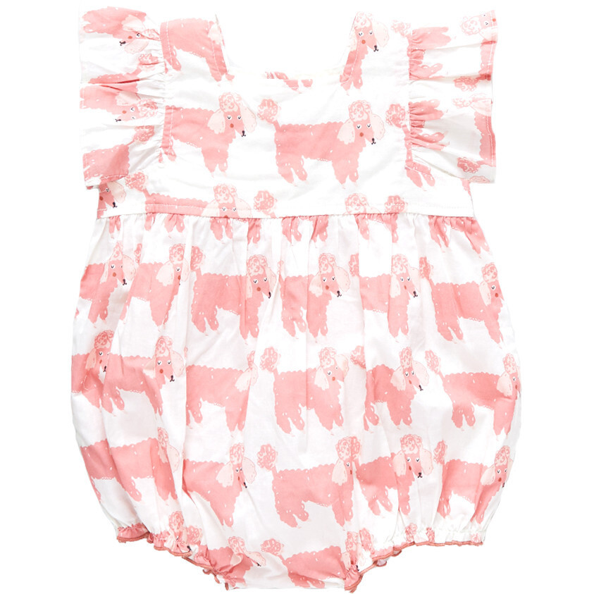 Elsie Ruffle Sleeve Bubble, Poodle Party | Maisonette