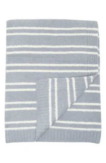 Barefoot Dreams® CozyChic® Double Stripe Throw Blanket in Moonbeam/Cream at Nordstrom Rack | Nordstrom Rack