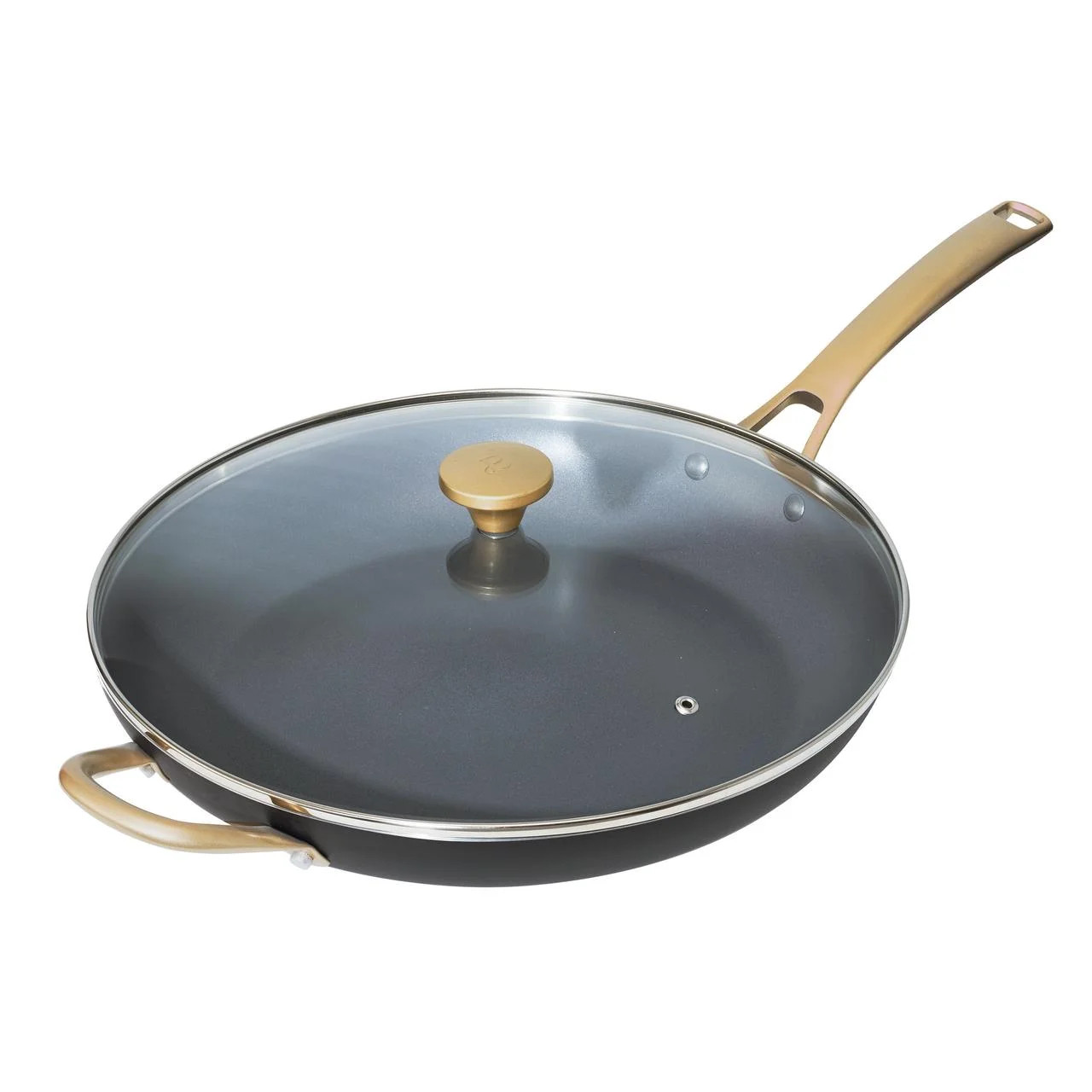 Beautiful 13" Covered Fry Pan, Black Sesame - Walmart.com | Walmart (US)
