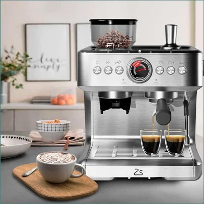 Espresso Maker, 20 Bar Coffee Espresso Machine, Maquina De Cafe Expresso, 30 Grind Settings, 2.8L Removable Water Tank With Milk Frother and Steam Wan | Wayfair North America