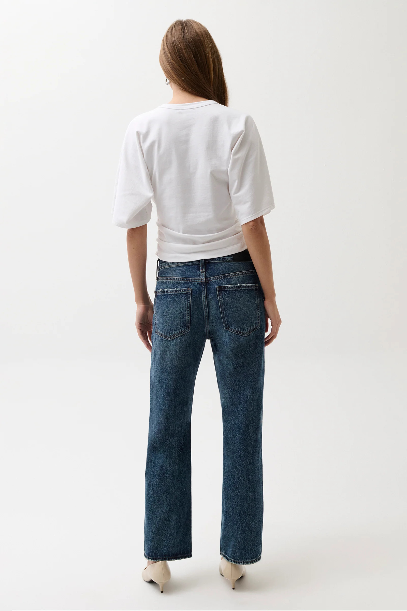 Lexi Mid Rise Bowed Straight Jean - Artisan | Pistola Denim
