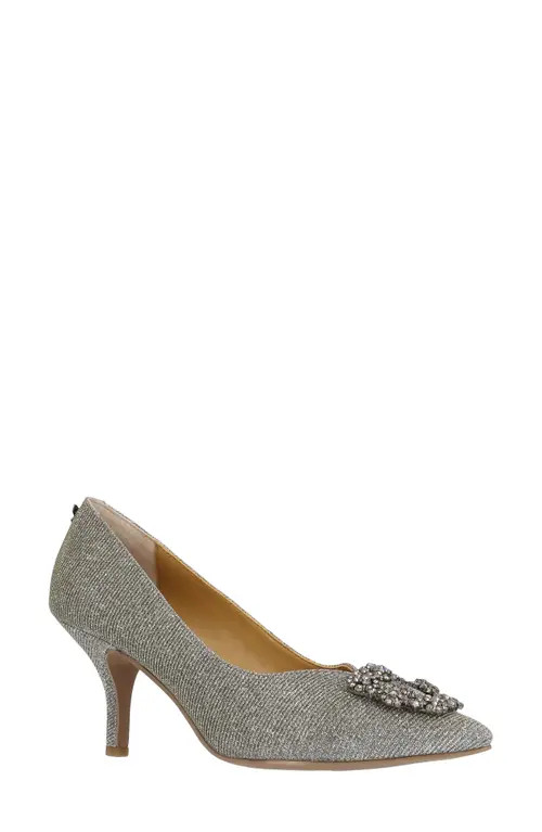 J. Reneé Ezara Pointed Toe Pump in Pewter at Nordstrom, Size 7 | Nordstrom