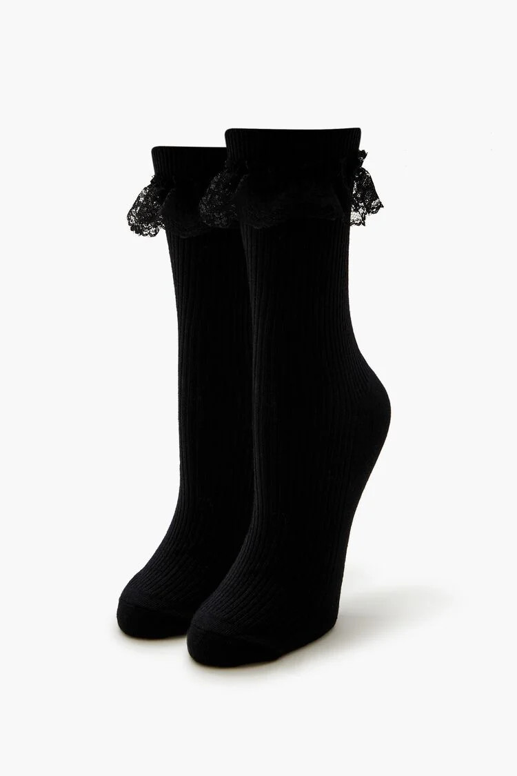 Lace Ruffle Crew Socks | Forever 21