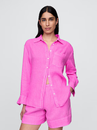 100% Linen Oversized Shirt | Gap (US)
