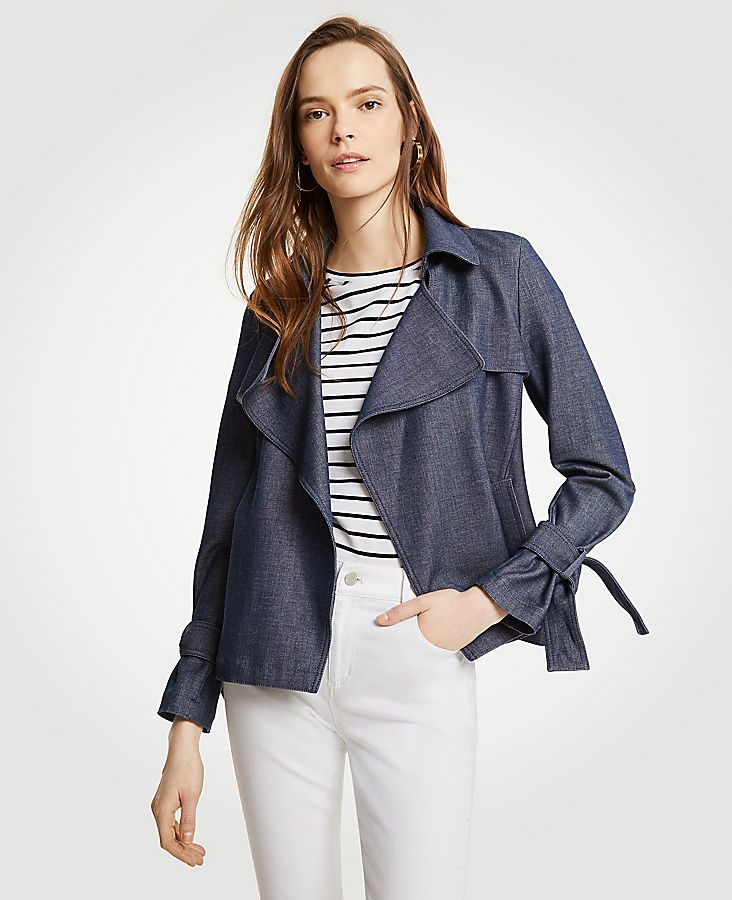 Chambray Trench Coat | Ann Taylor (US)
