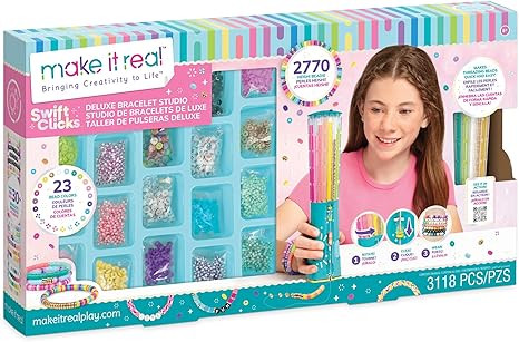 Make It Real Swift Clicks Deluxe Bracelet Studio - Create Colorful Friendship Bracelets with Swif... | Amazon (US)