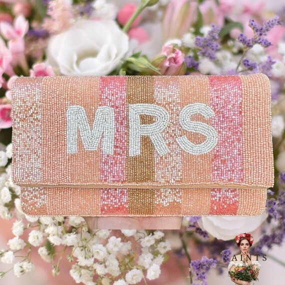 BRIDE Purse Beaded Bride Clutch Wedding Clutch MRS Purse | Etsy | Etsy (US)