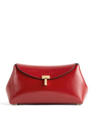 Mini T-Lock Glossy Leather Naplack Clutch | Bloomingdale's (US)