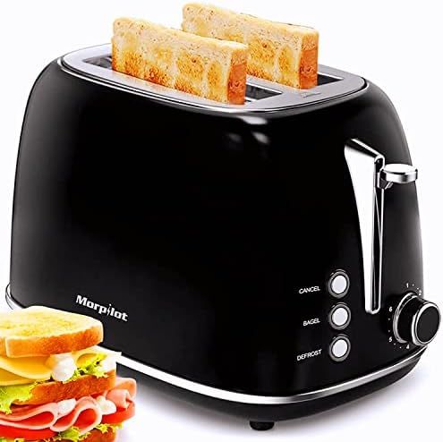 2 Slice Toaster, Keenstone Extra Wide Slot Toaster, Retro Bagel Toaster with 6 Bread Shade Settings, | Amazon (US)