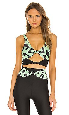 BEACH RIOT Bowie Top in Green Leopard from Revolve.com | Revolve Clothing (Global)