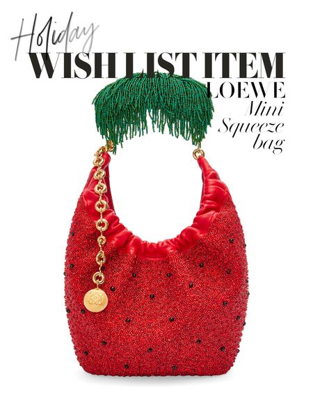 Strawberries, anyone? 🍓🍓
Loewe Mini Squeeze bag in leather | holiday bags | designer handbag | red beach bag | strawberry aesthetic 

#LTKwedding #LTKbag #LTKsummer
