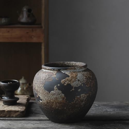 Denique Rustic Vase for Home Decor, Farmhouse Terracotta Vases, Large Ceramic Vase for Living Roo... | Amazon (US)