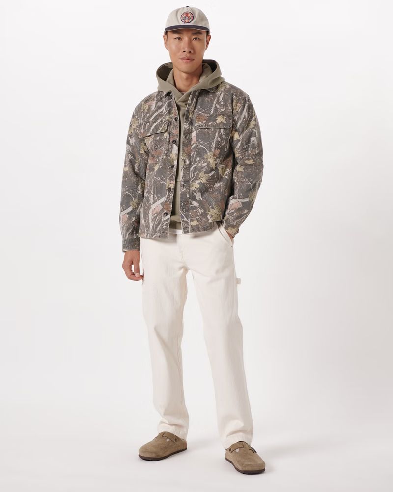 Relaxed Camo Shirt Jacket | Abercrombie & Fitch (US)