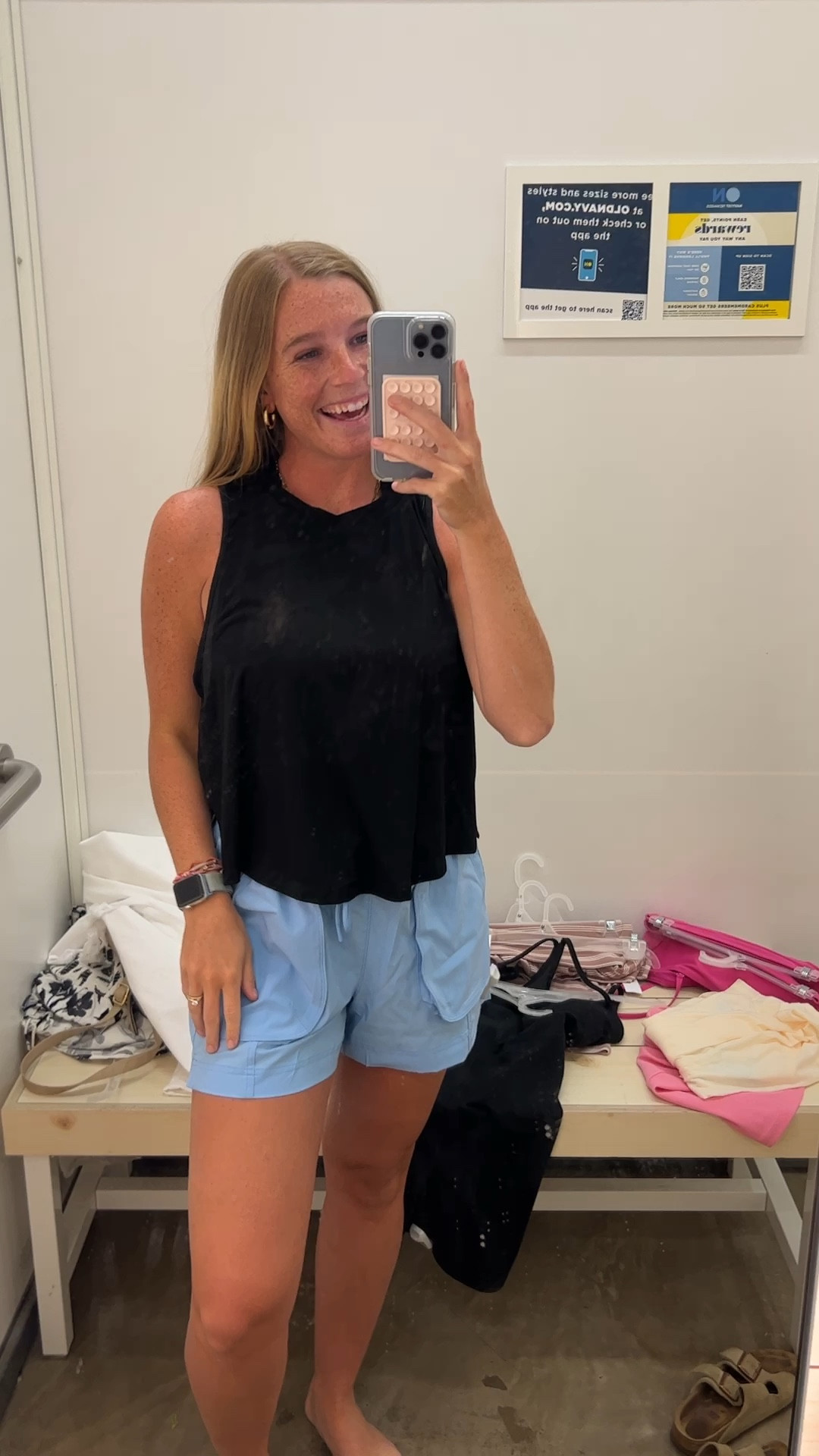 Super cute tank with slit down the side!! TTS and shorts run a little big! 

#LTKunder50 #LTKsalealert #LTKfit
