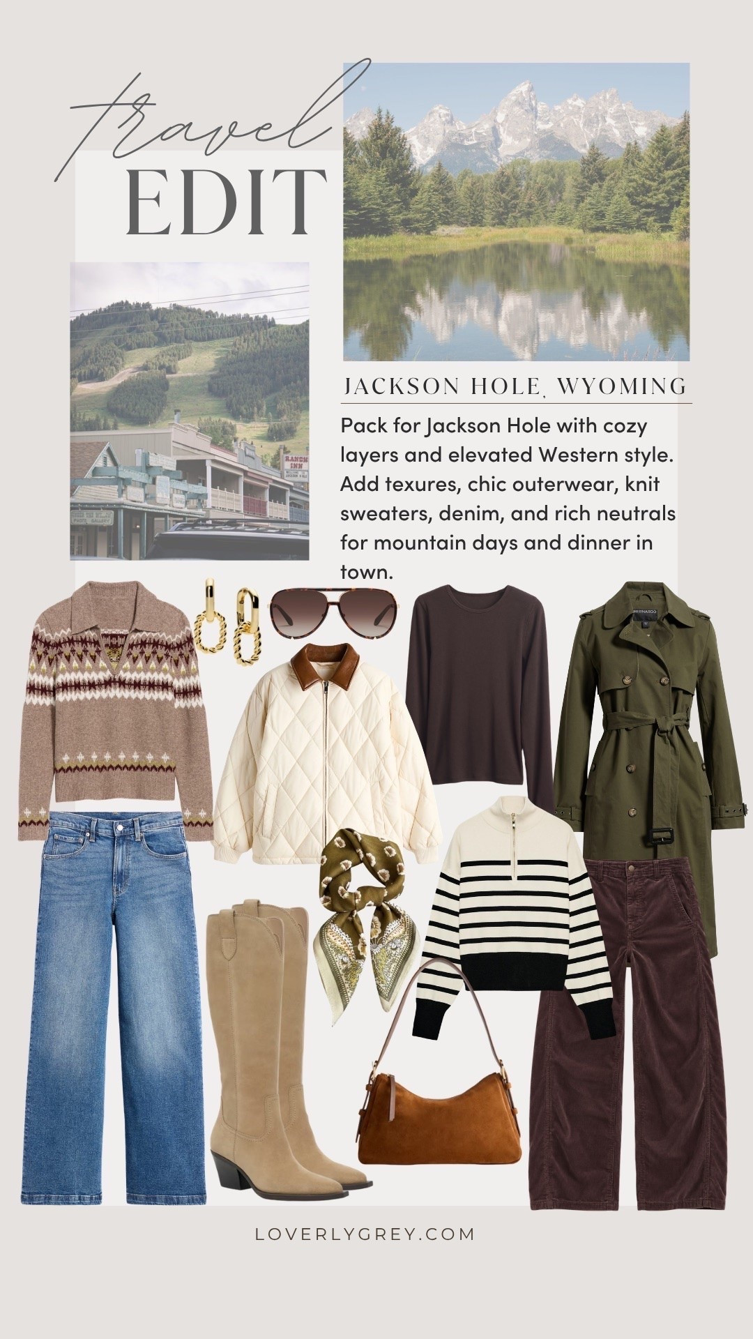 Jackson Hole has such stunning scenery and is the perfect fall trip destination! These finds are perfect for your packing list to have stylish looks on your trip!

Loverly grey, what to wear in Wyoming, Jackson hole outfit ideas, fall fashion inspo, fall outfit ideas, old navy, H&M, gap

#LTKSeasonal #LTKTravel #LTKootd