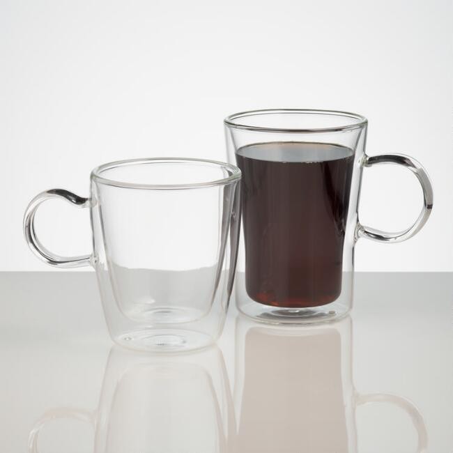 Double Wall Glass Mugs Set of 4 | World Market