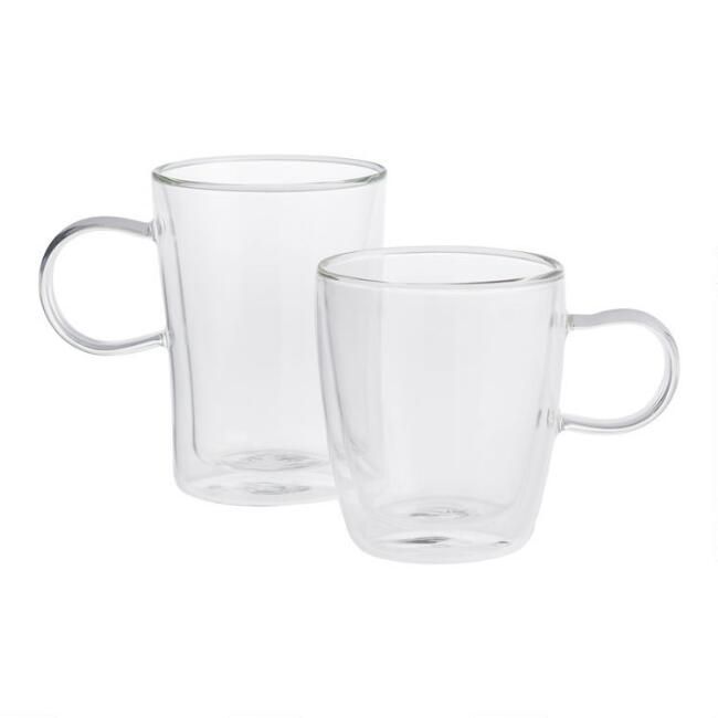 Double Wall Glass Mugs Set of 4 | World Market