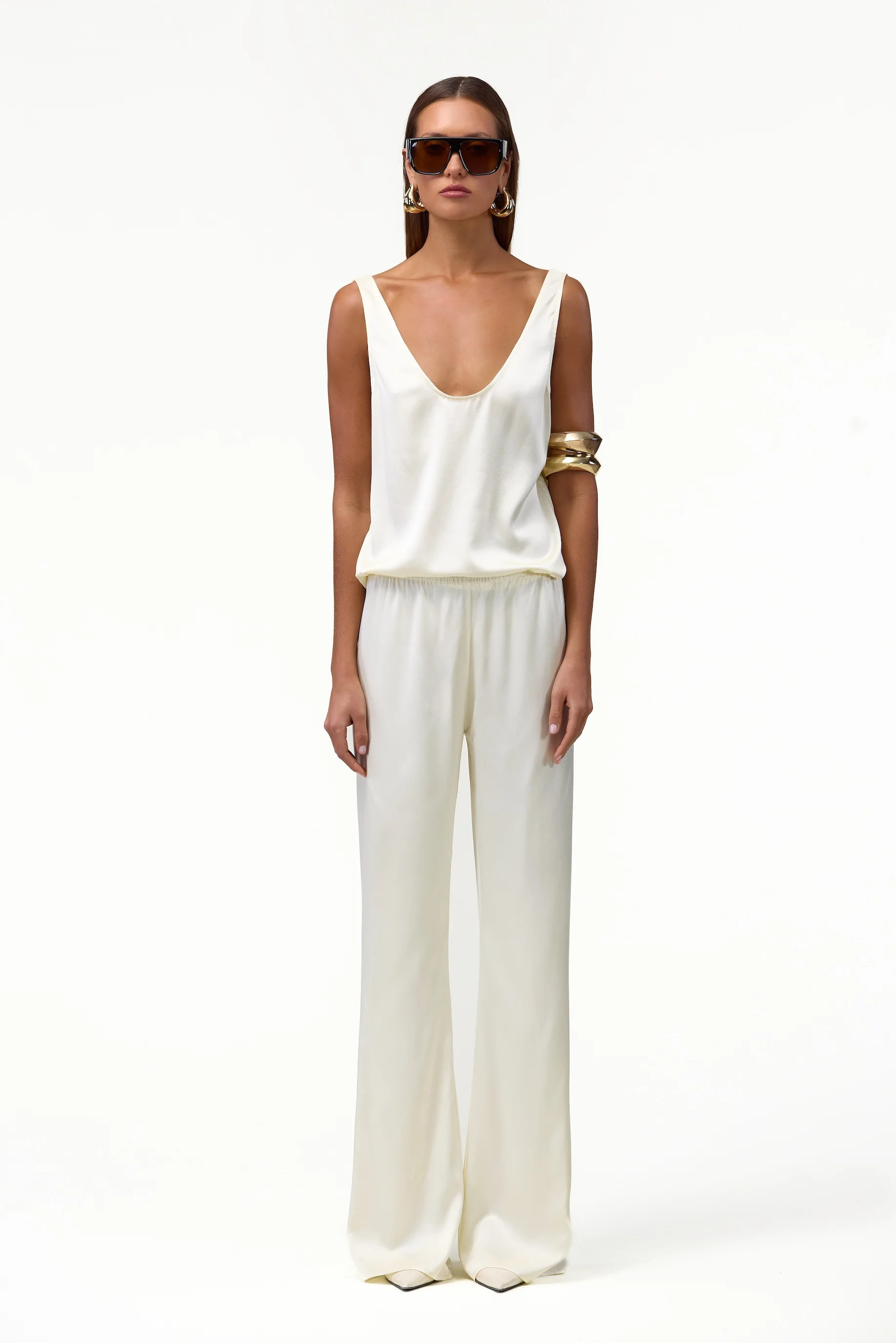 Silk Pant (Cream) | SAME