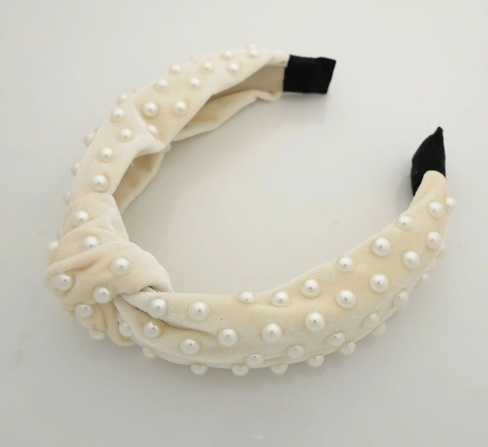 densely decorated sleek ball hairband stylish women headwrap pearl ball headband | Etsy (US)