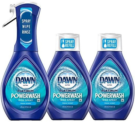 Dawn Powerwash Starter Kits, Dish Spray, Dish Detergent, Fresh Scent Bundle, Spray Bottle, 2 Refi... | Amazon (US)