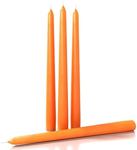CANDWAX 10 inch Taper Candles Set of 4 - Halloween Taper Candles Dripless and Unscented - Tall Ca... | Amazon (US)