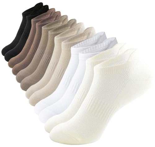 ACCFOD Womens Cute Ankle Socks Size 5-9 Aesthetic Neutral Cotton Socks for Women Girls | Amazon (US)