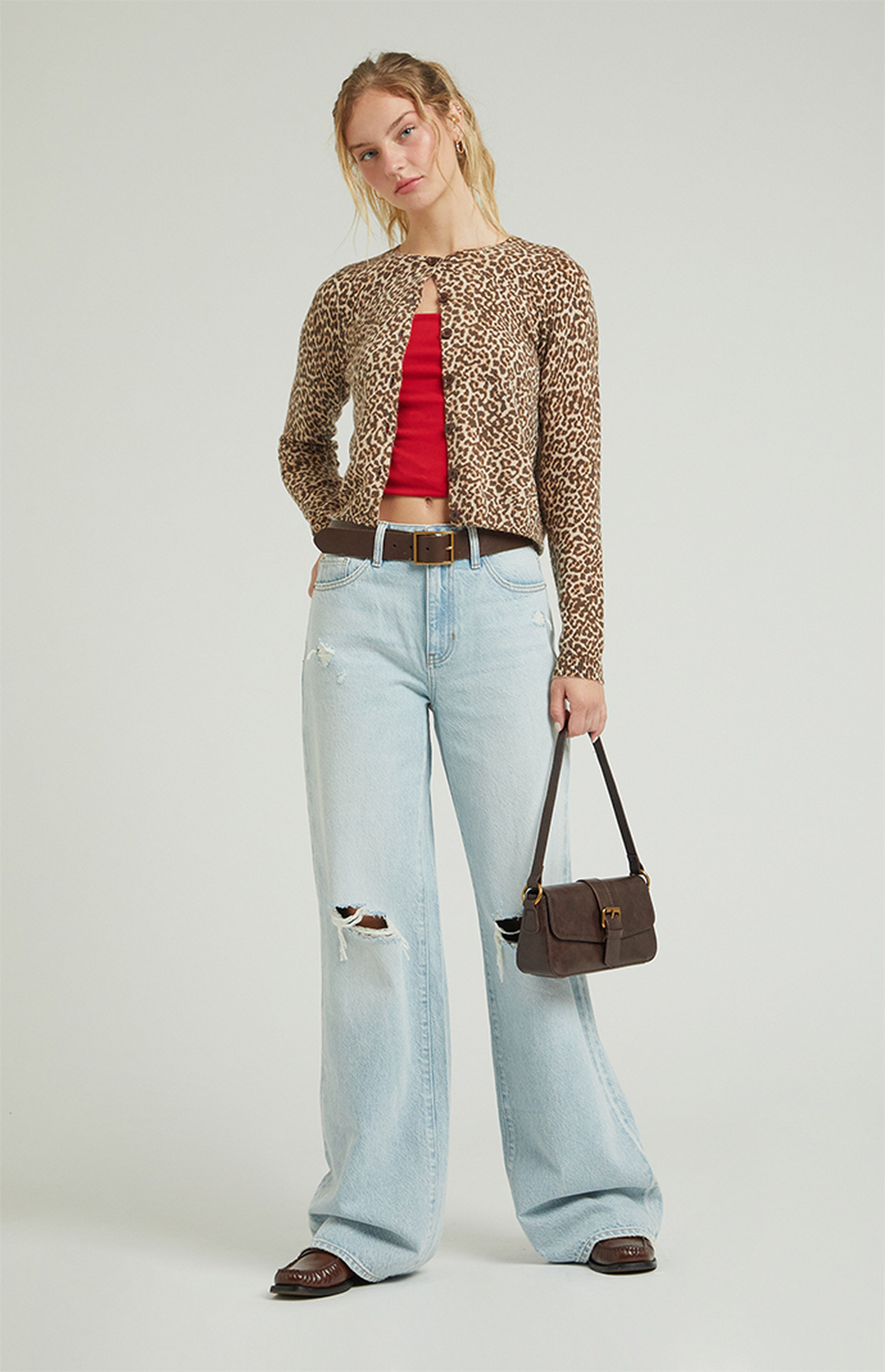 PacSun Jessie Light Indigo High Waisted Baggy Jeans | PacSun