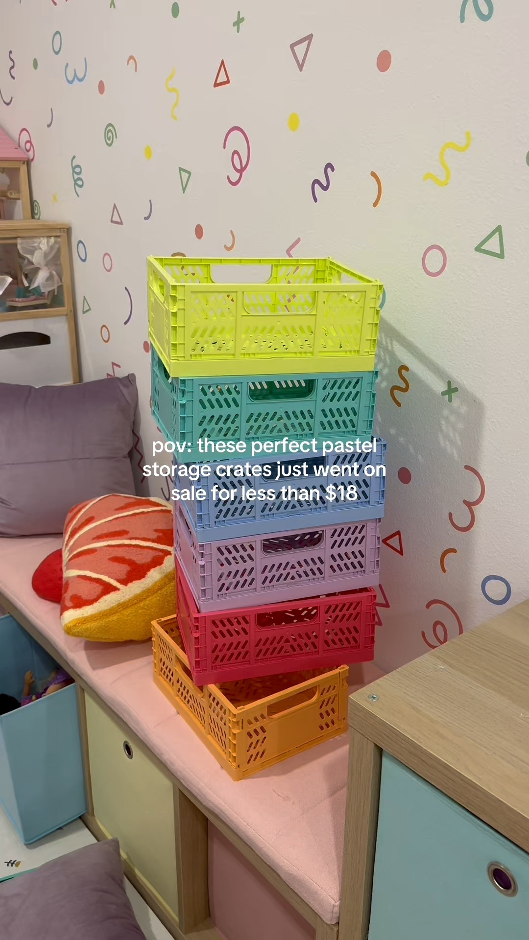 these storage crates are finally on sale! grab them while you can🏃🏽‍♀️#walmartfinds 