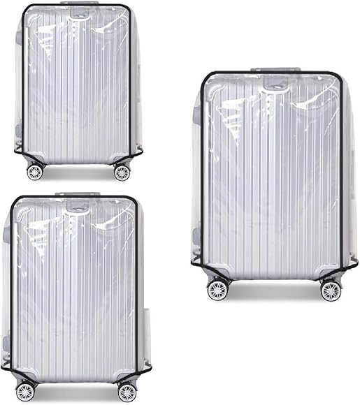 Clear PVC Luggage Cover Protectors - Transparent Waterproof Suitcase Sleeve for 20"+24"+28" Wheel... | Amazon (US)