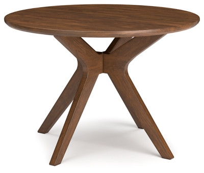 Signature Design by Ashley Lyncott Traditional Round Dining Room Table, Seats up to 4, Brown | Walmart (US)