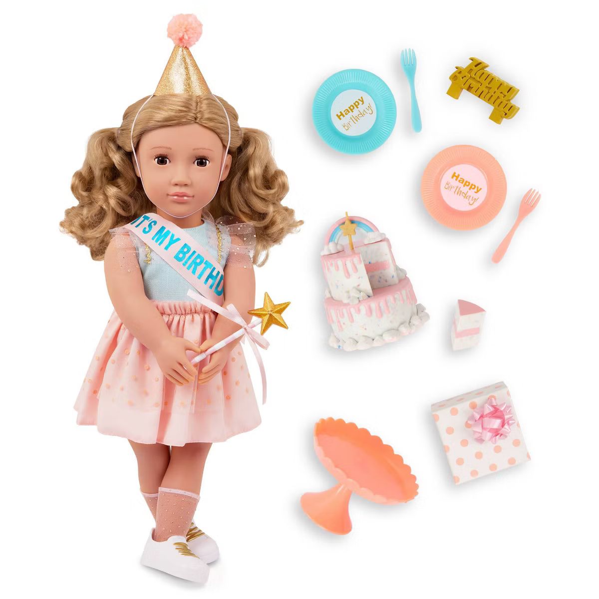 Our Generation Romy 18" Birthday Party Doll & Accessories Set | Target