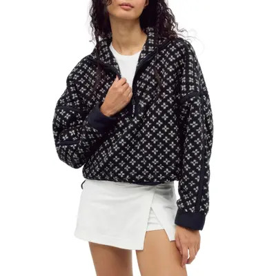 Free People Mountain High Quarter Zip in Soft Glow Green Glow at Nordstrom, Size Medium | Nordstrom