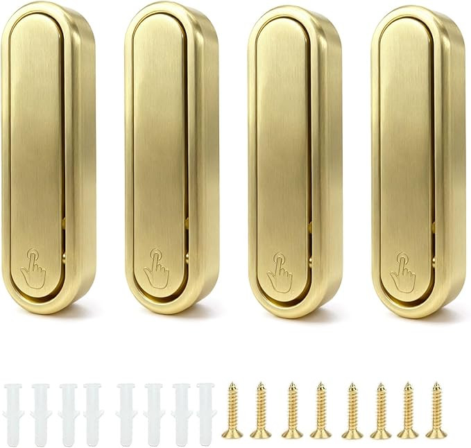 4PCS Folding Coat Hooks,Gold Wall Hooks for Hanging – 4 Folding Coat Hooks, Flip Down Heavy Dut... | Amazon (US)