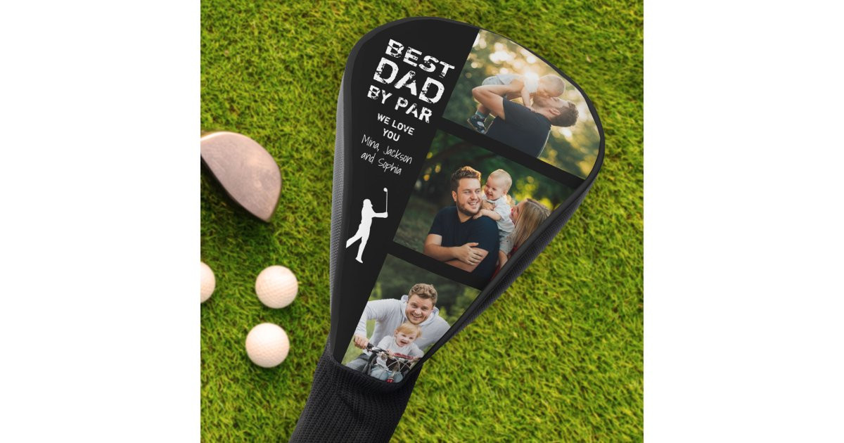 Best Dad By Par Photo Cool Golfer Father's Day Golf Head Cover | Zazzle | Zazzle