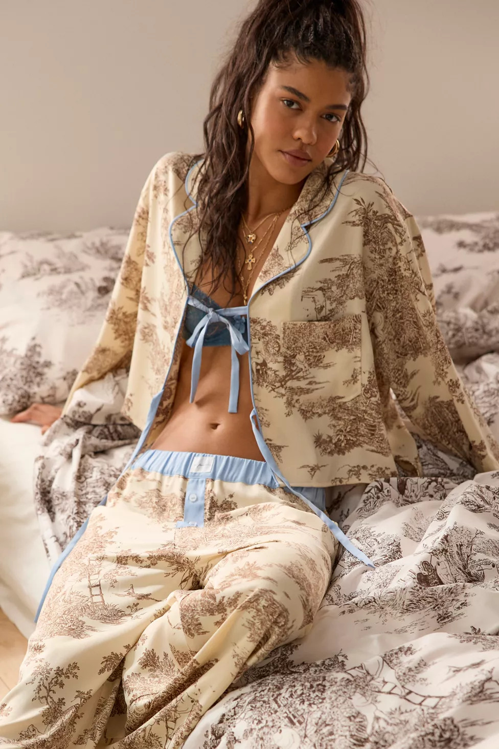 Out From Under Satin Tie-Front Top | Urban Outfitters (US and RoW)