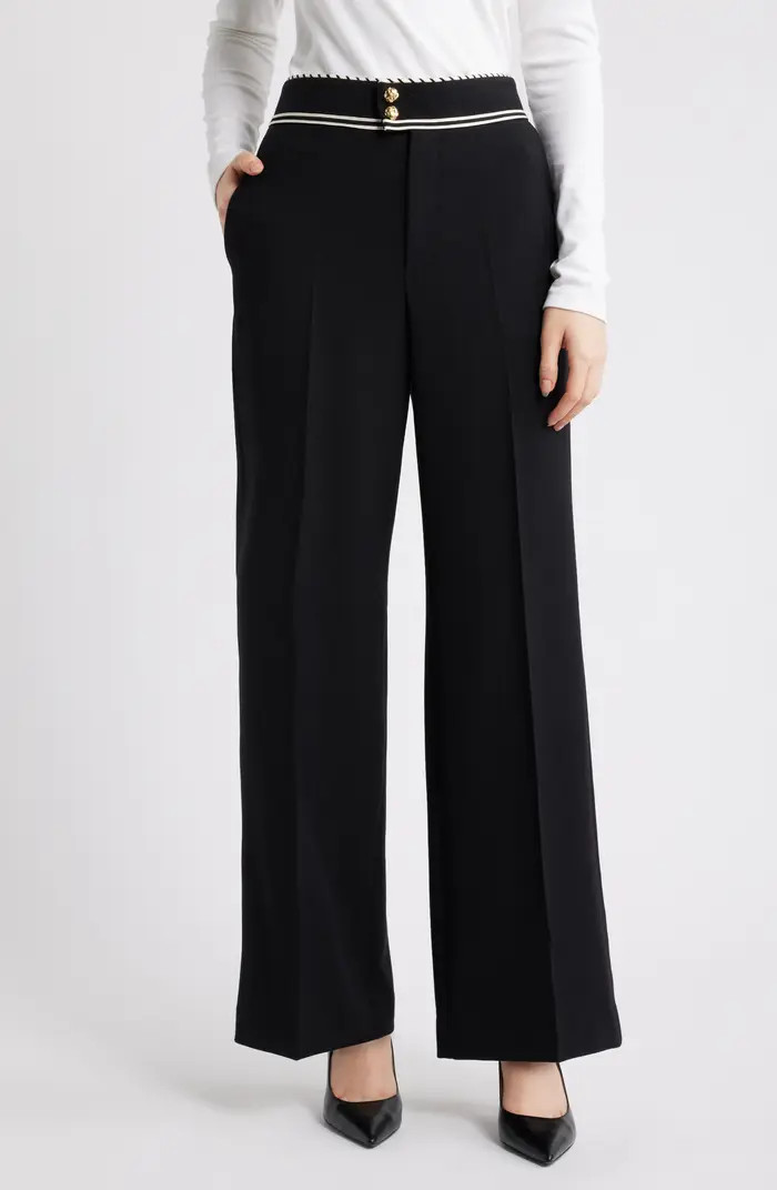 FRAME Prim Contrast Piping Pants | Nordstrom | Nordstrom