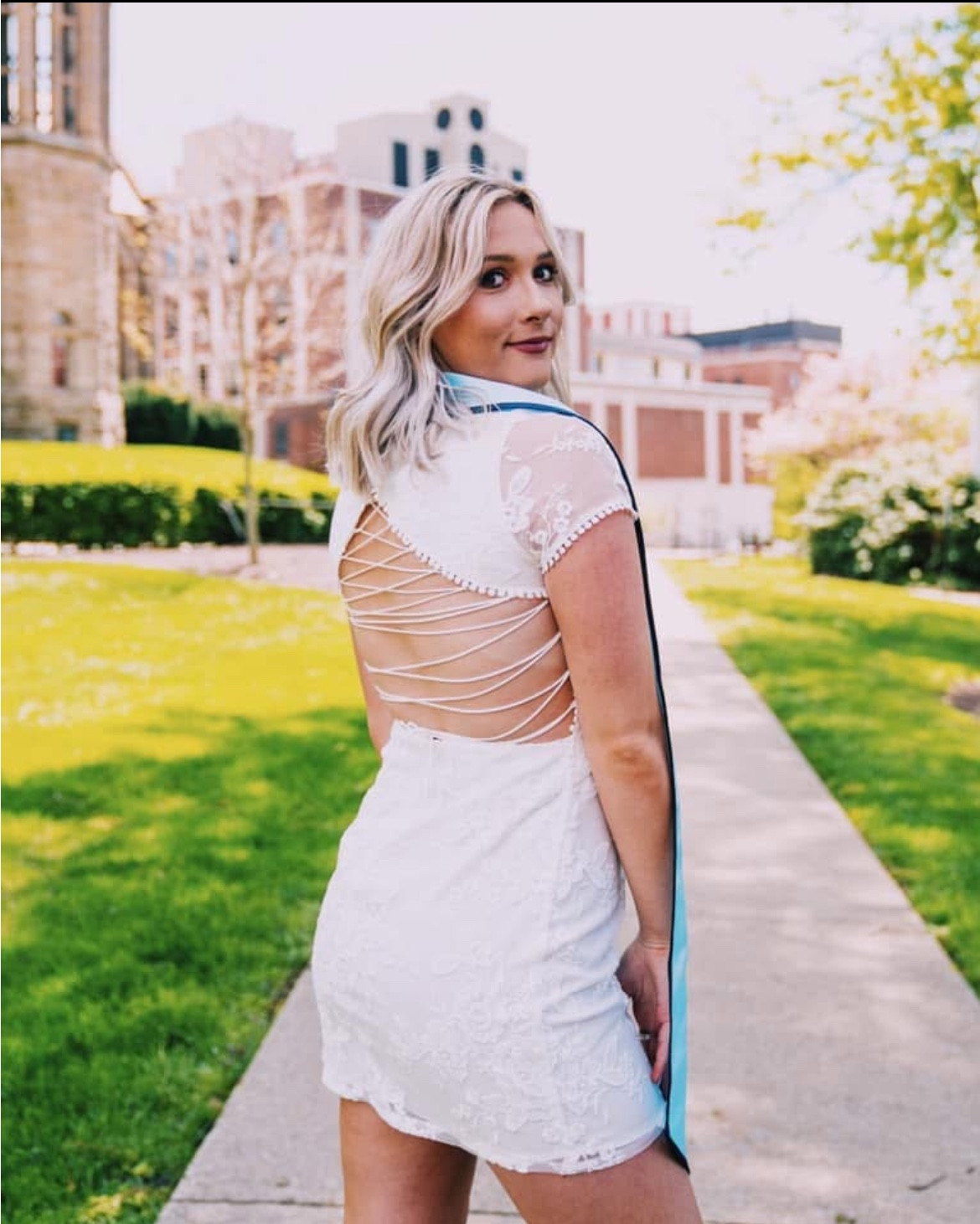 White dress inspo. Good for graduation, bridal events, fancy dinner etc! #wedding #bridal #graduation. Click this link for the dress! https://collabs.shop/kzdzp4

#LTKStyleTip #LTKBeauty
