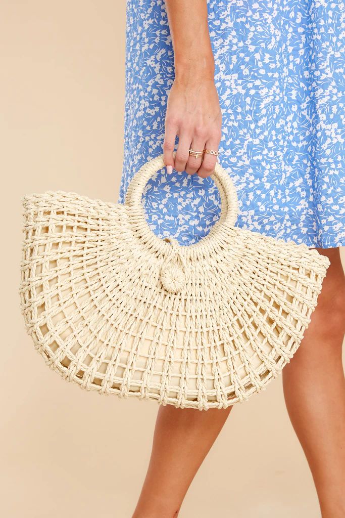 Seaside State Of Mind Natural Bag | Red Dress 