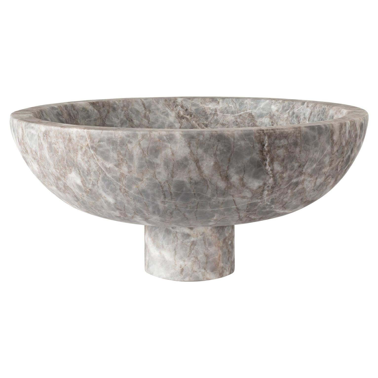 Fruit Bowl in marble, by Karen Chekerdjian, Made in Italy | 1stDibs