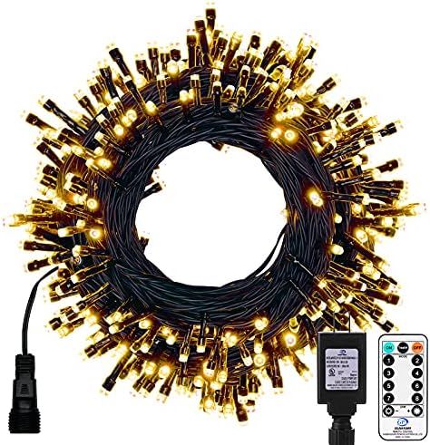 Outdoor Christmas Tree String Lights, 66FT 200 LED Twinkle Christmas Lights with 8 Light Modes Gr... | Amazon (US)
