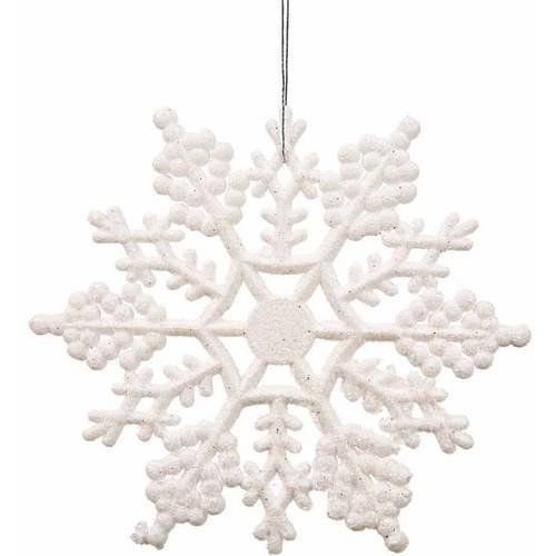 Vickerman 6.25" Glitter Snowflake Christmas Ornaments, Pack of 12 - Walmart.com | Walmart (US)