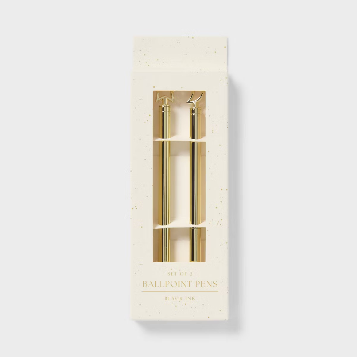 2pk Ballpoint Black Ink Pens Star and Moon Gifting - Spritz™ | Target