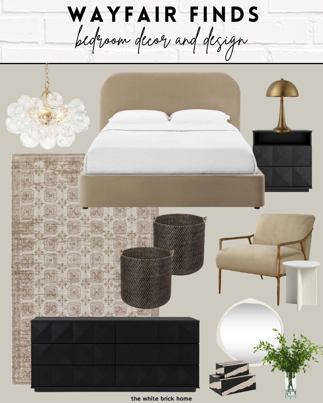 A beautiful, designer inspired bedroom design from Wayfair! 

Bed, bedroom, bedroom decor, bedroom lighting, bedside lamp, chandelier, bubble light. Nightstand, dresser, accent chair, accent table, bedroom storage, bedroom hamper, basket, wall mirror, faux greenery, stacked boxes, bedroom decor, bedroom wall decor, bedroom lighting, area rug, bedroom rug, bedroom theme, bedroom ideas, bedroom design, bedroom mood board, bedroom decor, home design, bedroom design, bedroom ideas, home decor, home design, bedroom neutral, neutral room, modern home, modern bedroom ideas. Wayfair, Wayfair bedroom, Wayfair room decor, Wayfair bedroom furniture 

#LTKOver40 #LTKHome #LTKSaleAlert