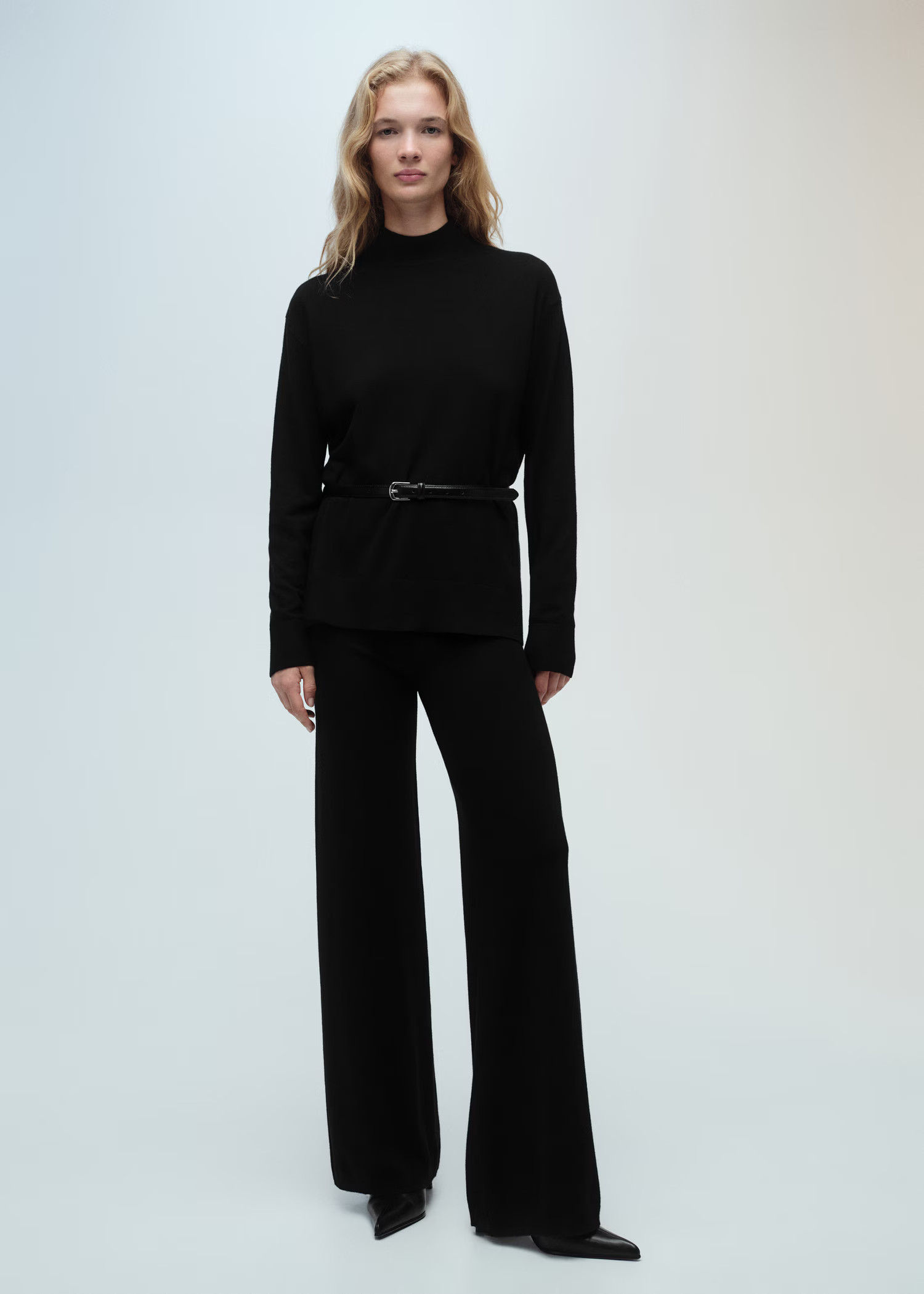 Fine-knit wideleg trousers - Women | MANGO USA | Mango (US/MX/AU)