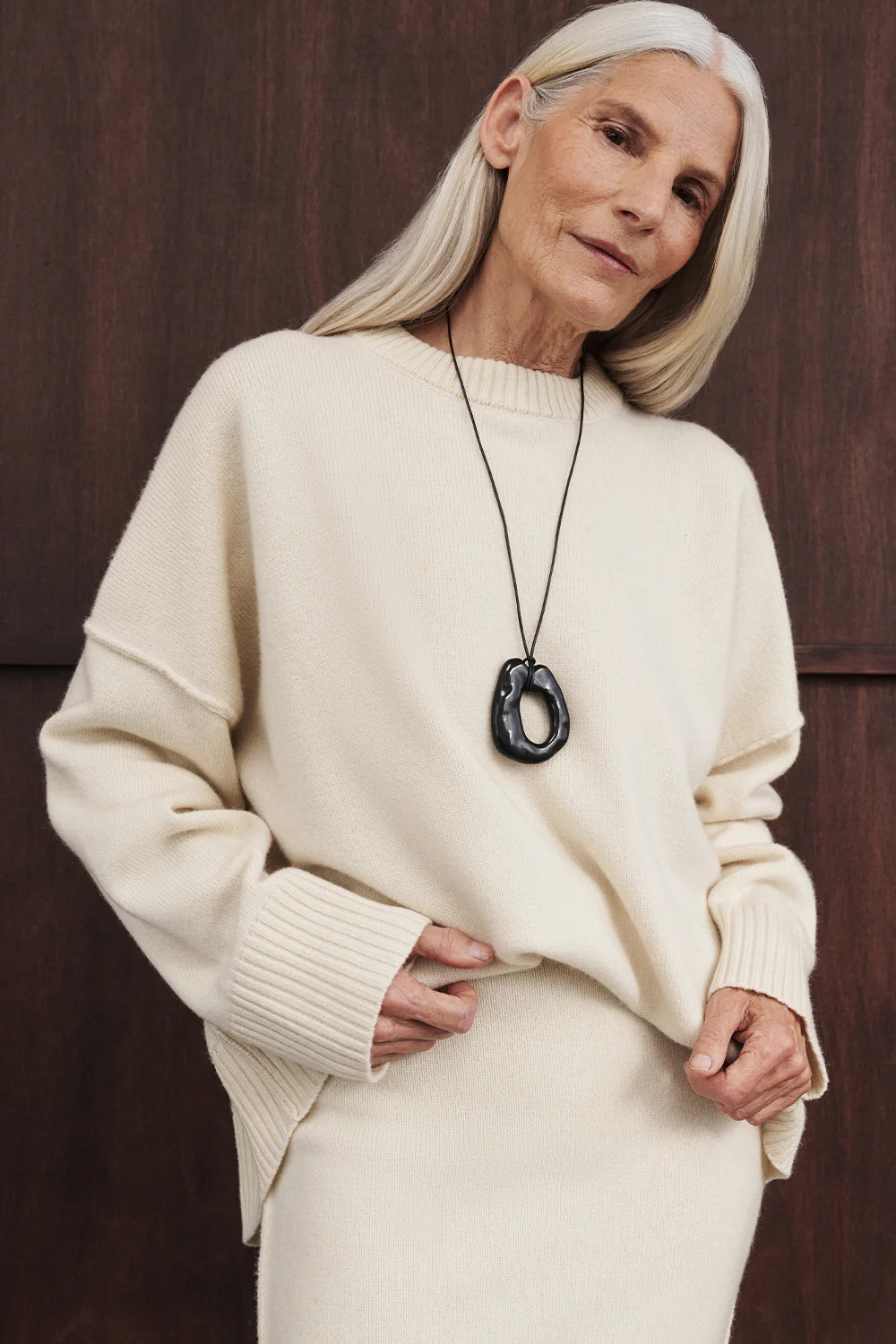 PAIGE CREAM WOOL KNIT JUMPER | DISSH