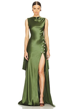 Priscilla Gown in Olive Green | Revolve Clothing (Global)