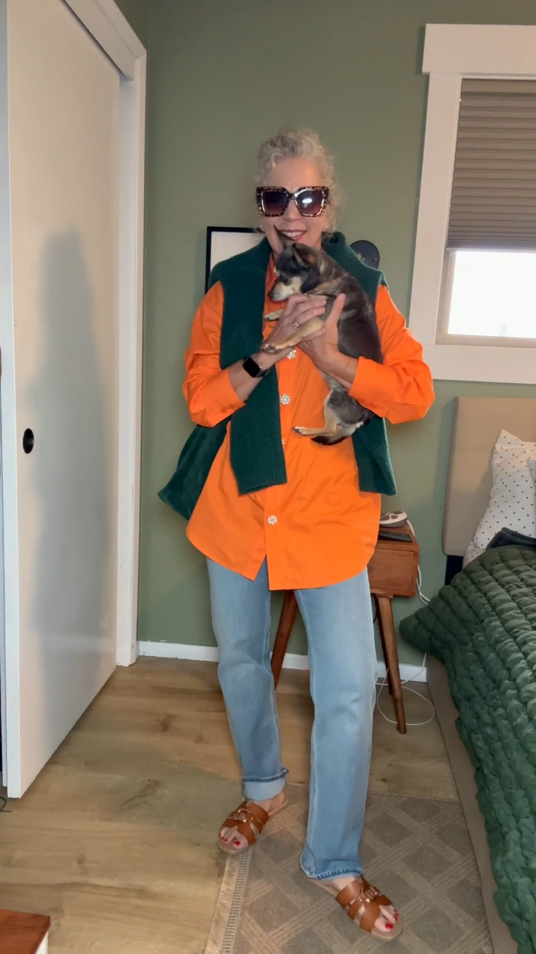 How cute are these faux buttons 🧡
I linked what I could the shirt and sweater are older. 